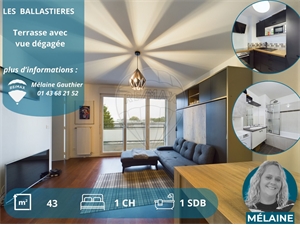 t2 à la vente -   94450  LIMEIL BREVANNES, surface 43 m2 vente t2 - UBI437671589